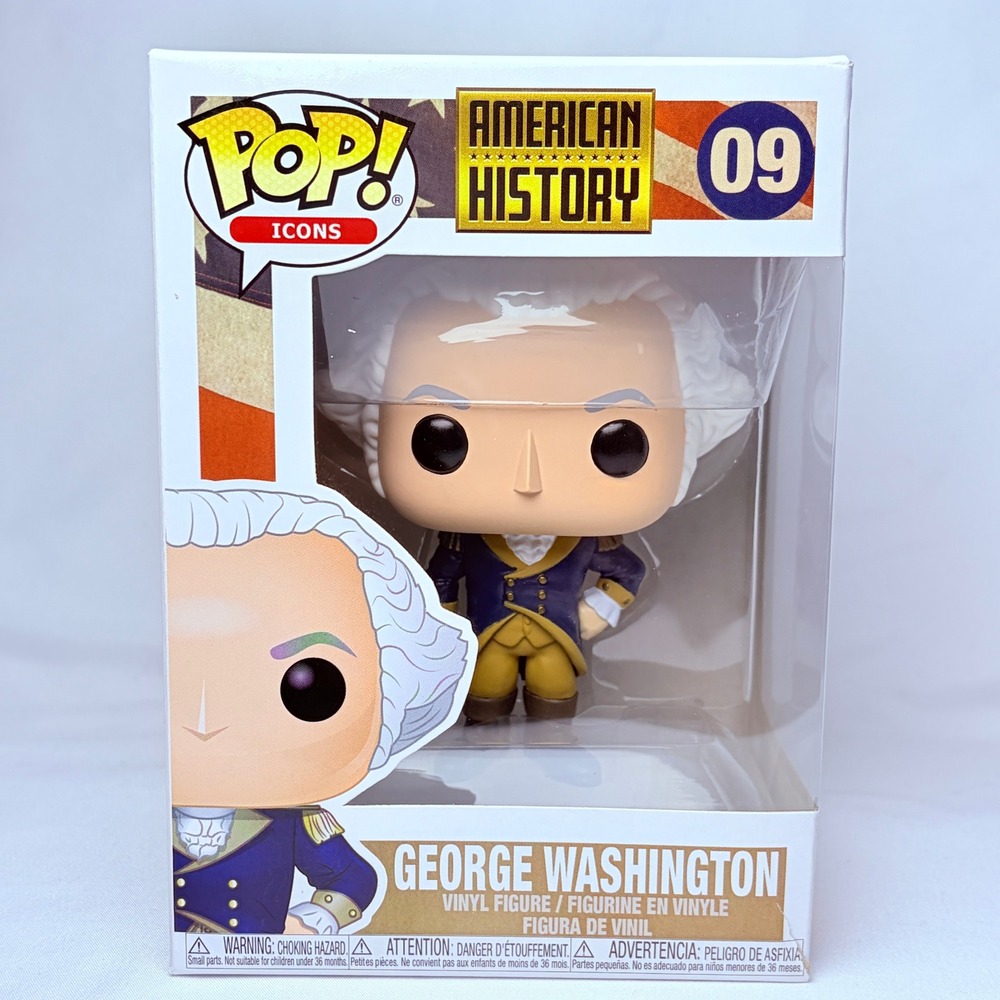 Funko Pop Icons George Washington 09 American History Vinyl Figure Blue Gold